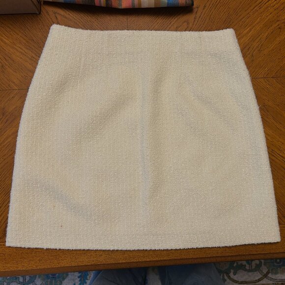 LOFT Tweed Shift Skirt - Cream & Pearl - Picture 2 of 4